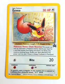 Pokemon Card - Eevee WoTC Black Star Promo #11 HOLO - Image 3