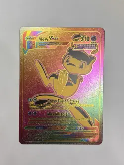 Display Card Mew Vmax Full Art Rainbow Foil Fan Art Mint/NM Condition - Image 3
