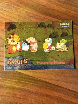 Pokemon 1998 Topps Pikachu’s Vacation Card - #46 Peacemaker Pikachu - Image 8