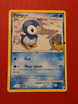 FIRST PARTNER SINNOH Pokemon Jumbo Piplup Oversize Card 25th Anniversary - Image 3