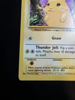 1999 PokÃ©mon Pikachu 58/102 Pokemon Base Set Card Yellow Cheeks - Image 6