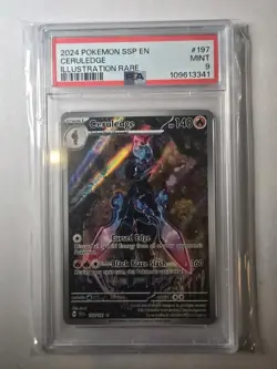 PSA 9 Ceruledge 197/191 Illustration Rare Surging Sparks Pokemon Card Slab  - Image 1