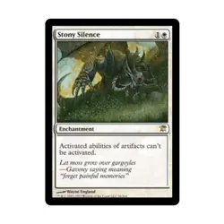 WOTC MtG Innistrad Stony Silence (R) EX - Image 1