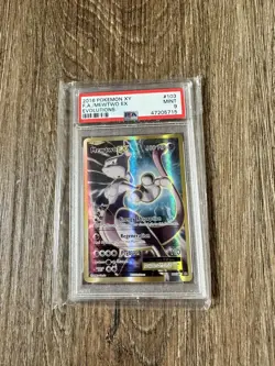 Pokémon TCG Mewtwo EX Full Art 103/108 XY Evolutions 2016 - PSA 9 Mint - Image 1