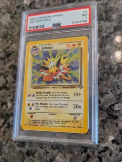 1999 POKEMON JUNGLE #4 JOLTEON HOLO PSA 7 TCG TRADING CARD GAME VINTAGE - Image 1