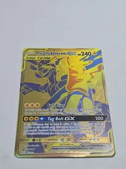 Pikachu & Zekrom GX Tag Team SM248 Promo Sun & Moon Pokemon 2021 - Image 1