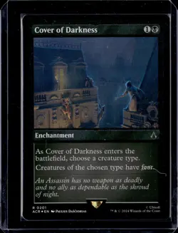 MTG: Assassin's Creed #201 Cover of Darkness (Foil Etched) ðŸ¡ - Image 1