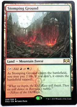 Stomping Ground â€“ MTG â€“ Ravnica Allegiance â€“ Rare â€“ 2019 â€“ NM - Image 1