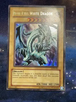 Blue Eyes White Dragon LOB-001 Ultra Rare Holo The Legend of Yugioh MPHP - Image 5