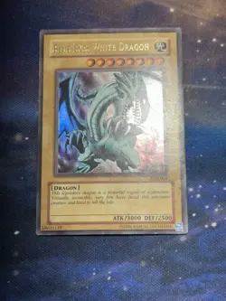 Blue Eyes White Dragon LOB-001 Ultra Rare Holo The Legend of Yugioh MPHP - Image 7