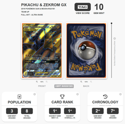 Pikachu & Zekrom GX (Full Art) 162/181 Sm-Team Up Holo - Image 7