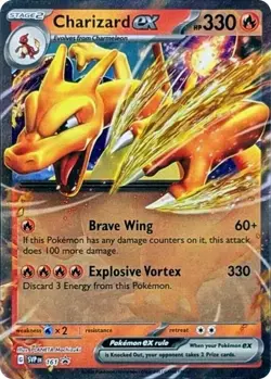 Pokemon Charizard ex 161 SVP Promo Holo Double Rare Super Premium Collection - Image 2