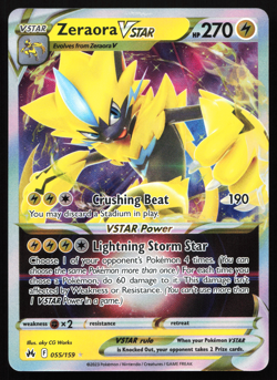 Zeraora VSTAR 055/159 Crown Zenith Holo Rare Near Mint Pokemon Card - Image 3