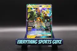 Pokémon TCG Tapu Koko GX Sun & Moon SM33 Black Star Promo Lightly Used! - Image 3