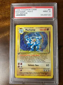 PSA 9 MINT 1st Edition HOLO Machamp 1999 Base Pokemon Card 6/102 RARE GRADED🔥 - Image 3