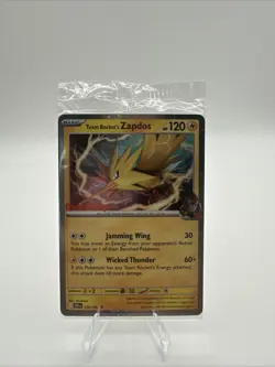 Sealed Team Rocket's Zapdos 070/182 GameStop Promo Destined Rivals Pokemon Card - Image 1