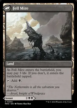 Fell the Profane/Fell Mire 244 MH3 Instant Destroy Black 2024 MTG Land Swamp Han - Image 2