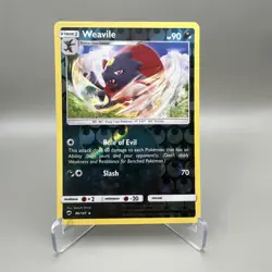 Weavile #86/147 Reverse Holo Rare - Burning Shadows 2017 Sun & Moon Pokemon TCG - Image 1