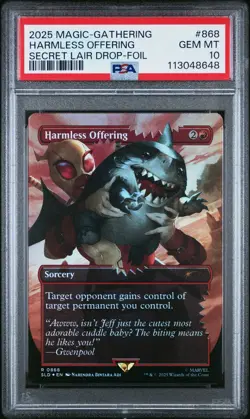 2025 MAGIC: THE GATHERING SECRET LAIR DROP FOIL #868 HARMLESS OFFERING PSA 10 - Image 3