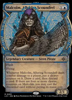 Malcolm, Alluring Scoundrel: MtG Magic Caverns of Ixalan SHOWCASE FOIL - Image 1