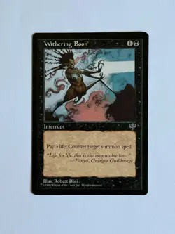 Withering Boon Mirage Regular MTG Magic The Gathering - Image 1