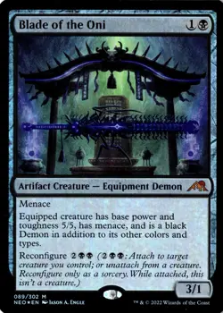Blade Of The Oni LP/NM* FOIL Kamigawa Neon Dynasty 089/302 mtg -UnltdCards - Image 1