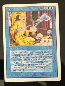 Magic the Gathering MTG Unlimited Control Magic NM-  (Beta Bob) - Image 3
