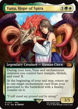 Yuna, Hope of Spira (Extended Art) - Near Mint MTG - Image 2