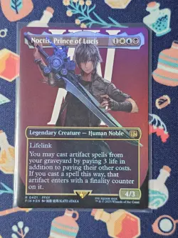 Magic Final Fantasy Noctis Prince of Lucis Rare Borderless Foil #0401 - Image 2