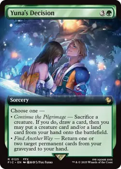 Yuna's Decision Extended Art Final Fantasy MTG NM - Image 2