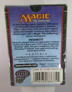 MTG ◈ TORMENT ◈ Insanity Precon Theme Deck ◈  2002 - Factory Sealed NIB - Image 2
