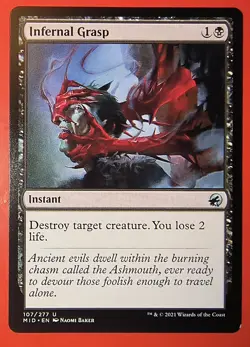 MTG: MAGIC- *INFERNAL GRASP* MID, 107/277 REGULAR  /NM / UNCOMMON - Image 4