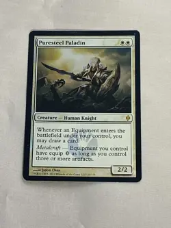 MTG FOIL Puresteel Paladin New Phyrexia Magic the Gathering - Image 1