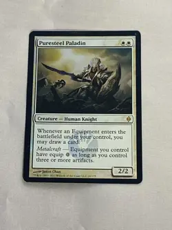 MTG FOIL Puresteel Paladin New Phyrexia Magic the Gathering - Image 3