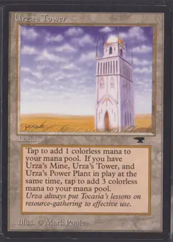 Magic  MTG URZA'S TOWER Plains  Antiquities 1996 - Image 1