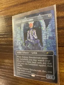 MTG✨SOLEMN SIMULACRUM Brdless/Ext Art 🌌 FOIL✨SLD BONUS Card MINT RARE Unplayed - Image 4