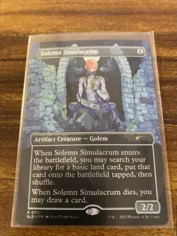 MTG✨SOLEMN SIMULACRUM Brdless/Ext Art 🌌 FOIL✨SLD BONUS Card MINT RARE Unplayed - Image 5