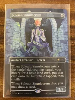MTG✨SOLEMN SIMULACRUM Brdless/Ext Art 🌌 FOIL✨SLD BONUS Card MINT RARE Unplayed - Image 6