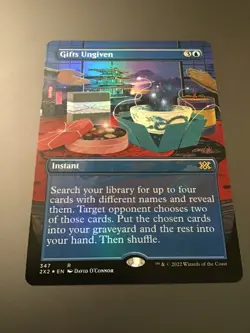 MTG Double Masters #347 Gifts Ungiven Borderless Foil NM - Image 1