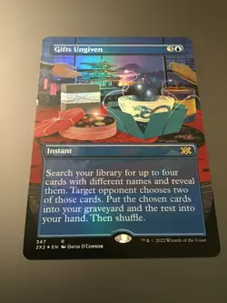 MTG Double Masters #347 Gifts Ungiven Borderless Foil NM - Image 3