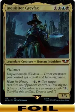 1x - Inquisitor Greyfax - FOIL - Universes Beyond: Warhammer 40,000 - NM MTG - Image 1