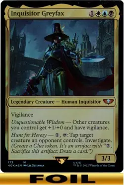 1x - Inquisitor Greyfax - FOIL - Universes Beyond: Warhammer 40,000 - NM MTG - Image 2