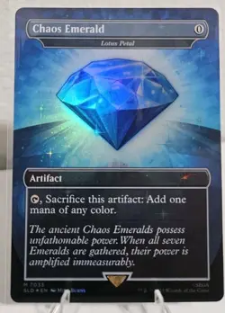 Chaos Emerald (7033) Blue Foil - Lotus Petal - Sonic Secret Lair - Magic MTG NM - Image 1