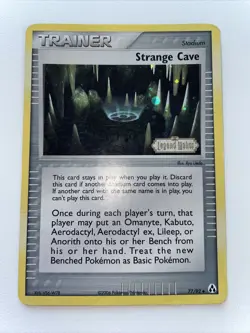 Strange Cave Trainer 77/92 - EX Legend Maker - STAMPED - Holo - Uncommon - MP - Image 1
