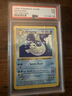 Pokémon TCG Dewgong Base Set 25/102 Regular 1st Edition Uncommon - Image 1
