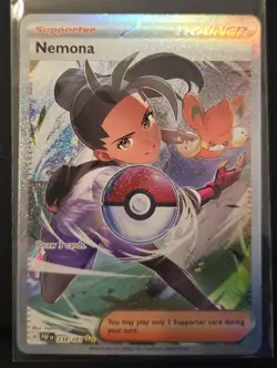 Pokemon TCG Nemona Holo Card Paldean Fates 238/091 SV NEAR MINT - Image 1