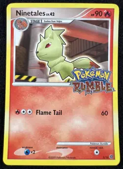 Ninetales 3/16 RUMBLE Stamped Promo Pokemon Card - NM - Image 1