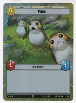 Star Wars Unlimited LotF Hyperspace Foil Card LOF994 Porg - Image 1