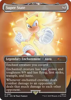 IN HAND - Super State âœ¨RAINBOW FOILâœ¨ Secret Lair x Sonic - NM Magic MTG - Image 1