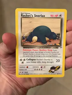 POKEMON CARD Rocket's Snorlax Gym Heroes 33/132 Vintage 2000 NEAR MINT - Image 3